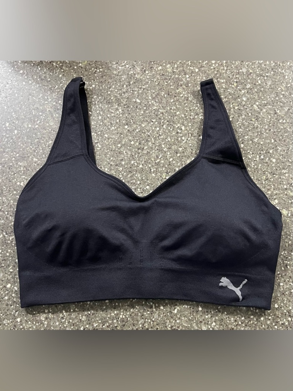 BUNDLE 3 Piece Set Puma Seamless Sports Bras - Black White Lavender Activewear - Picture 7 of 16